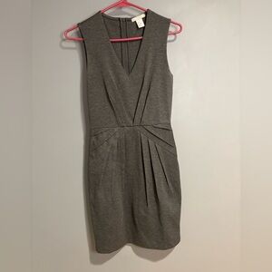 H&M Gray V-Neck Mini Dress